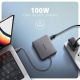 4. Axagon N HMC-5HL USB 5Gbps hub 2x USB-A HDMI 4k/60Hz RJ-45 GLAN PD 100W kabel USB-C Przewodowa USB 3.2 Gen 1 (3.1 Gen 1) Type-C Srebrny