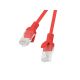 PATCHCORD KAT.5E UTP 0.25M CZERWONY FLUKE PASSED LANBERG 10-PACK