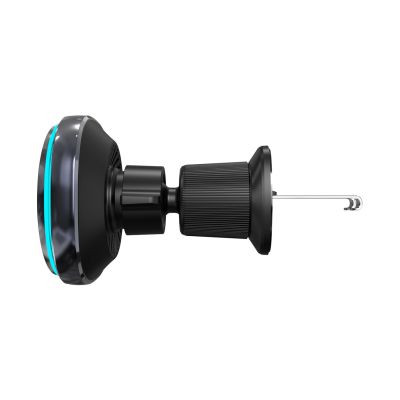 2. Uchwyt samochodowy Wozinsky WCT5-Q6S2Y z ładowarką indukcyjną Qi/MagSafe 15W na kratkę wentylacji z wentylatorem - czarny