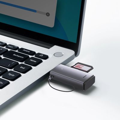 11. Baseus Lite Series adapter czytnik kart SD/TF USB szary (WKQX060013)