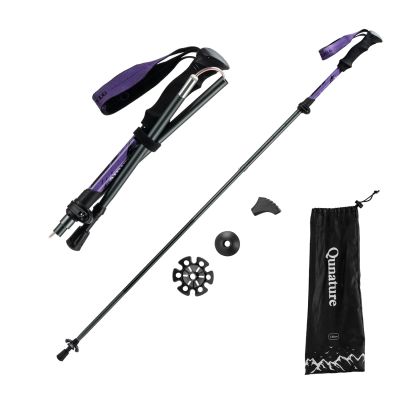 Kijek trekkingowy Qunature nordic walking aluminiowy 110 - 130 cm 1 szt. - fioletowy