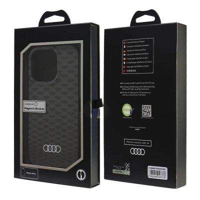 7. Etui Audi IML Stitching Pattern MagSafe na iPhone 16 Pro 6.3" - czarne