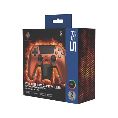 7. Deltaco Gaming GAM-199-ORANGECOPPER kontroler gier Pomarańczowy, Brąz Bluetooth/USB Gamepad PlayStation 5, PC, Android, iOS