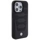 4. Etui BMW Leather Seats Pattern na iPhone 15 Pro Max - czarne