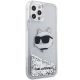 4. Etui Karl Lagerfeld Glitter Choupette Head na iPhone 12 / iPhone 12 Pro - srebrne