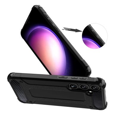 5. Hybrid Armor etui na Samsung Galaxy S24 FE pancerny hybrydowy pokrowiec - czarne
