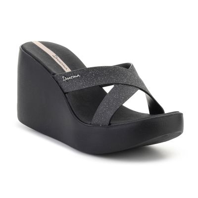 IPANEMA HIGH FASHION II SLIDE FEM BLACK/GLITTER/BEIGE 83646-BQ589