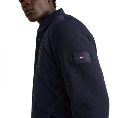 4. Kurtka Tommy Hilfiger Mix Media Quilted Coach Jacket M MW0MW27894