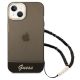 2. Etui Guess Translucent Pearl Strap na iPhone 14 - czarne