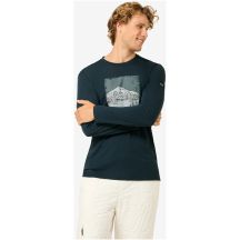 Longsleeve męski SUPER.NATURAL M LITHOGRAPHY MOUNTAIN LS granatowy