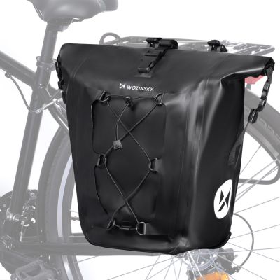 23. Wozinsky wodoodporna torba rowerowa sakwa na bagażnik 25l czarny (WBB24BK)