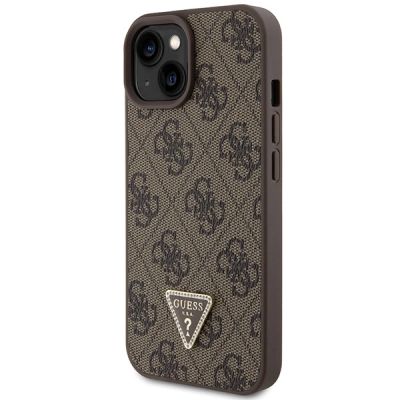 3. Etui Guess Crossbody 4G Metal Logo do iPhone 15 Plus - brązowe