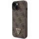 3. Etui Guess Crossbody 4G Metal Logo do iPhone 15 Plus - brązowe