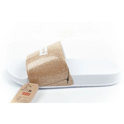 6. Levi's klapki sportowe damskie laczki wygodne buty brokatowe modne