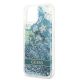 6. Etui Guess Flower Liquid Glitter na iPhone 13 - zielone