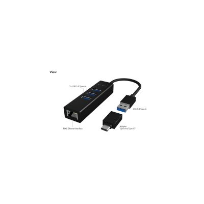 2. ICY BOX IB-HUB1419-LAN USB 3.2 Gen 1 (3.1 Gen 1) Type-A Czarny