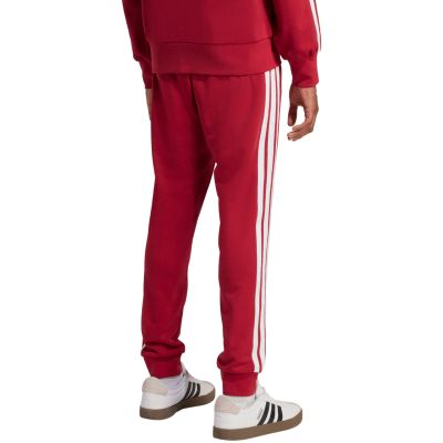 3. Spodnie męskie adidas Essential 3-Stripes French Terry bordowe KR2702