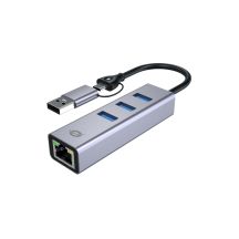Conceptronic ABBY25G stacja dokująca Przewodowa USB 3.2 Gen 1 (3.1 Gen 1) Type-A + Type-C Szary