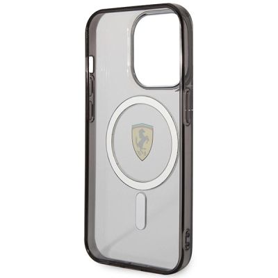 7. Etui Ferrari Outline MagSafe na iPhone 14 Pro Max - przezroczyste
