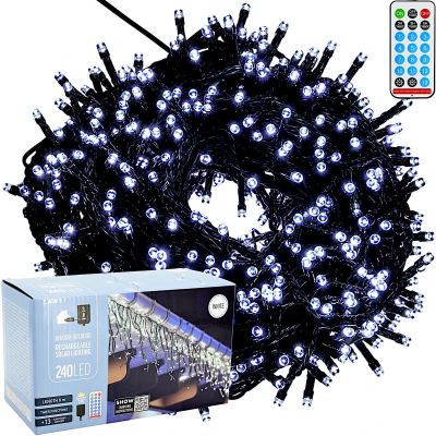 SOLARNY ŁAŃCUCH ŚWIETLNY 240 LED 13 FUNKCJI BIAŁY