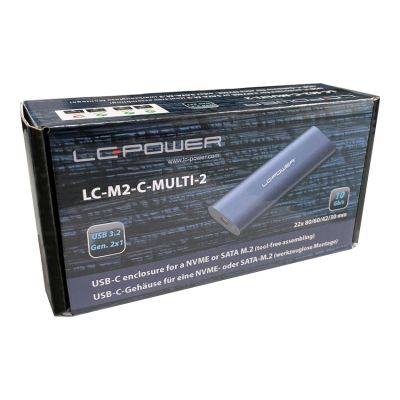 10. LC-Power LC-M2-C-MULTI-2 obudowa do dysków twardych Obudowa SSD Antracyt M.2