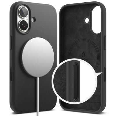 3. Etui Ringke Silicone Magnetic MagSafe na iPhone 17 - czarne