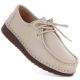 Skórzane półbuty damskie mokasyny sznurowane beżowe Artiker  58C1519