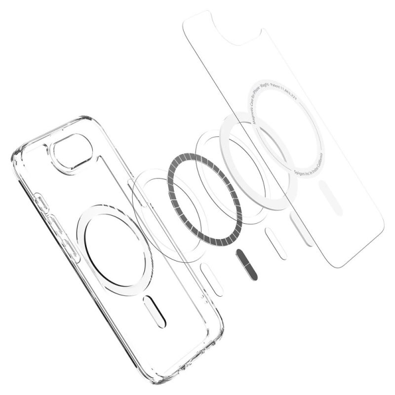 9. Etui Spigen Ultra Hybrid MagSafe na iPhone 16e / 17e - przezroczyste