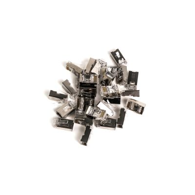 2. Wtyk RJ45 (8P8C) przelotowy, kat.6, ekranowany, AWG 26-24, opakowanie 100 szt.