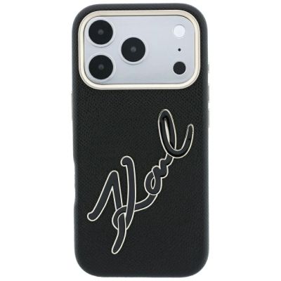 3. Etui Karl Lagerfeld Smooth Big Resin Signature Logo na iPhone 18 Pro / 17 Pro - czarne