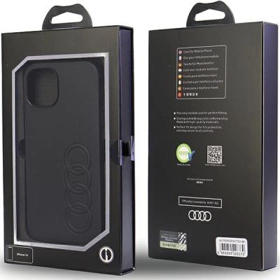 7. Etui Audi Synthetic Leather na iPhone 14 - czarne