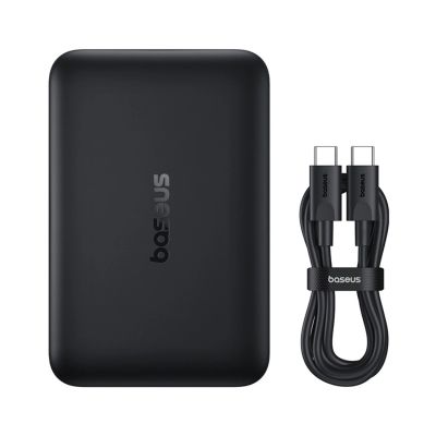 2. Powerbank Baseus EnerFill FM11 Ultra-Mini 10000mAh 22,5W kompatybilny z MagSafe z kablem Baseus Simple USB-C 20V/3A 30cm - czarny