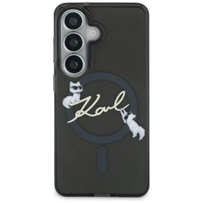 3. Etui Karl Lagerfeld IML KC Script MagSafe na Samsung Galaxy S26 - czarne