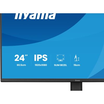55. iiyama ProLite XB2491H-B1 monitor komputerowy 60,5 cm (23.8") 1920 x 1080 px Full HD LCD Czarny