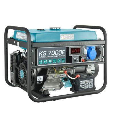2. Könner & Söhnen KS 7000E agregat prądotwórczy 5000 W 25 l Benzynowy Czarny, Morski