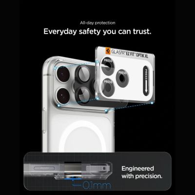 6. Szkło hartowane na aparat Spigen Optik Pro XL Glas.tR EZ Fit na iPhone 18 Pro Max - ciemnoszare
