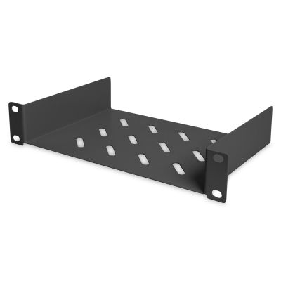 42. Zestaw sieciowy 10 cali: szafa wisząca 9U, półka, listwa zasilająca, 8-port switch, panel kat.6, czarny