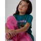 3. T-shirt regular z nadrukiem dziewczęcy 4F 4FJKAW26TTSHF4428-46S