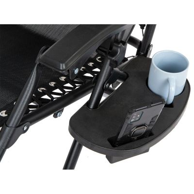 8. LEŻAK OGRODOWY SKŁADANY WIELOFUNKCYJNY Z DASZKIEM 173X52/65X110CM CZARNO-SZARY