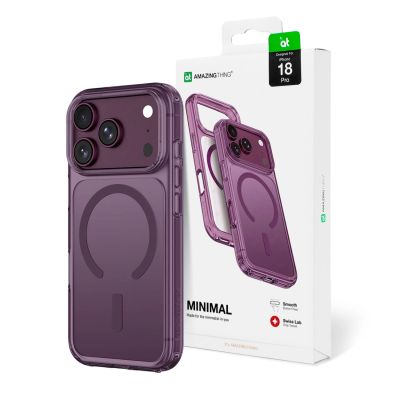 Etui AMAZINGTHING Minimal Mag Drop Proof Case 3 Lens na iPhone 18 Pro z mocowaniem na smycz kompatybilne z MagSafe - fioletowe