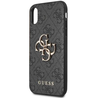 6. Etui Guess 4G Big Metal Logo na iPhone X / XS - szare