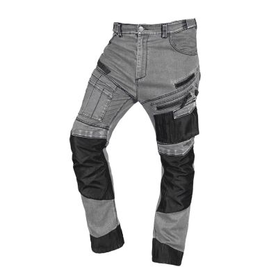 Spodnie robocze DENIM, wzmocnienia Oxford, szare, rozmiar XXXL
