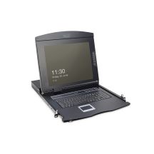 Digitus Konsola modułowa z monitorem TFT o przekątnej 17” (43,2 cm), 8-portowym przełącznikiem KVM & touchpadem, klawiatura amerykańska