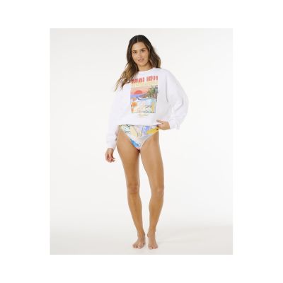 4. Bluza damska RIP CURL Hayley O O/S Drop Shldr Crew biała