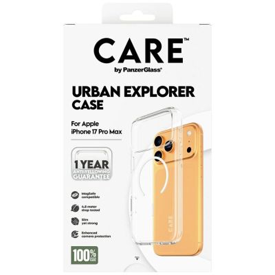 5. Etui CARE by PanzerGlass Flagship Urban Explorer w. White MagSafe na iPhone 17 Pro Max - przezroczyste