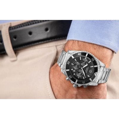 3. Zegarek Męski Giewont Chronograph Sapphire Srebrny GW3970-B2