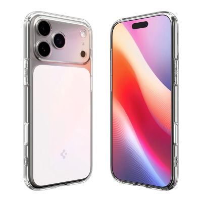 7. Etui Spigen Ultra Hybrid "T" MagSafe na iPhone 17 Pro - przezroczysto-białe