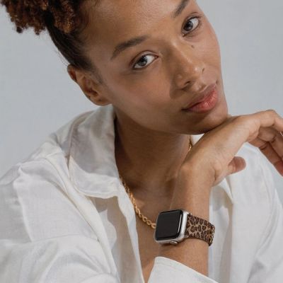 3. Pasek Tech-Protect Lamano na Apple Watch 40 / 41 / 42 mm - brązowo-czarny