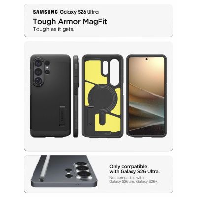 8. Etui Spigen Tough Armor Mag MagSafe na Samsung Galaxy S26 Ultra - czarne