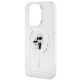 6. Etui Karl Lagerfeld Karl&Choupette Glitter MagSafe na iPhone 15 Pro - przezroczyste